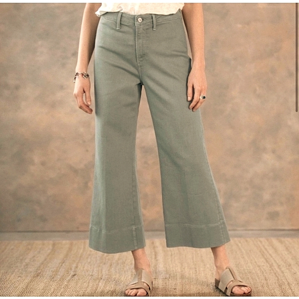 Driftwood Charlee Wide-leg Crop Jean Sage Size 30